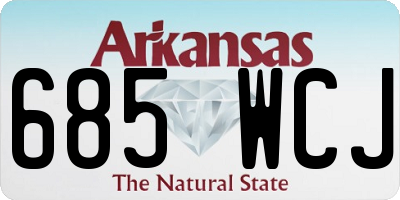 AR license plate 685WCJ