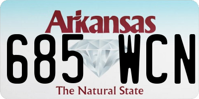 AR license plate 685WCN