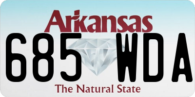 AR license plate 685WDA