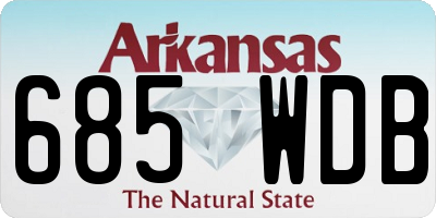 AR license plate 685WDB