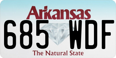 AR license plate 685WDF