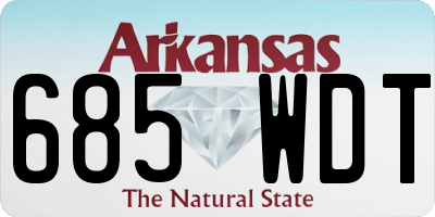 AR license plate 685WDT