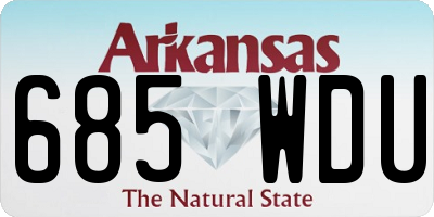 AR license plate 685WDU