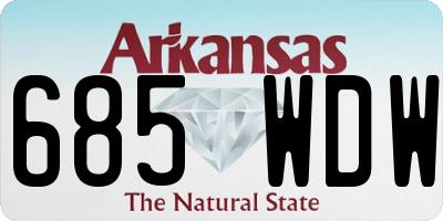 AR license plate 685WDW