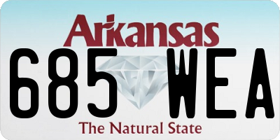 AR license plate 685WEA