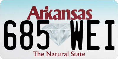 AR license plate 685WEI