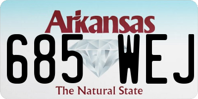 AR license plate 685WEJ