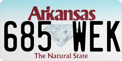 AR license plate 685WEK