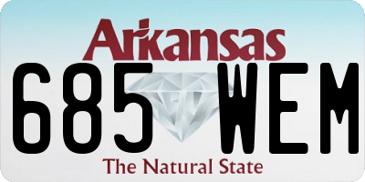 AR license plate 685WEM