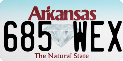 AR license plate 685WEX