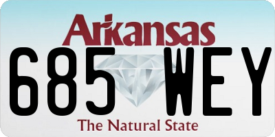 AR license plate 685WEY