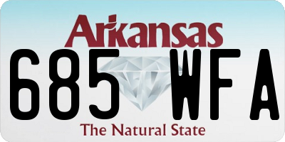 AR license plate 685WFA
