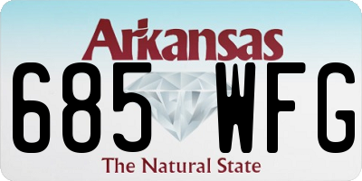 AR license plate 685WFG