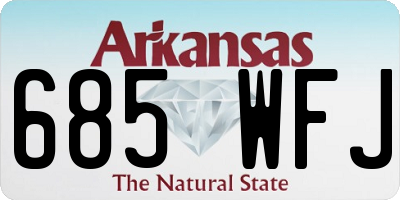 AR license plate 685WFJ