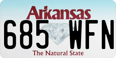 AR license plate 685WFN