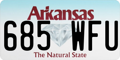 AR license plate 685WFU