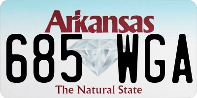 AR license plate 685WGA