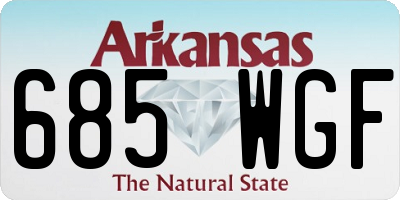 AR license plate 685WGF