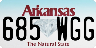 AR license plate 685WGG