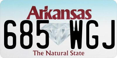 AR license plate 685WGJ