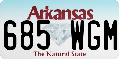 AR license plate 685WGM
