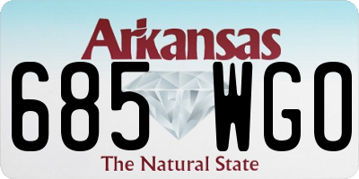 AR license plate 685WGO