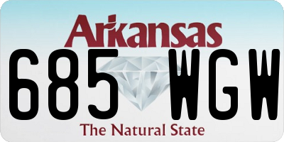 AR license plate 685WGW