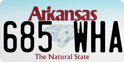AR license plate 685WHA