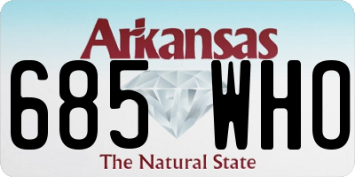 AR license plate 685WHO
