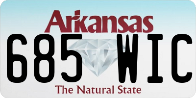 AR license plate 685WIC