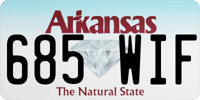 AR license plate 685WIF