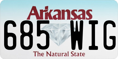 AR license plate 685WIG