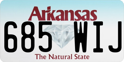 AR license plate 685WIJ