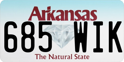 AR license plate 685WIK