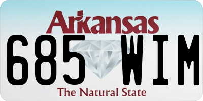 AR license plate 685WIM