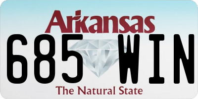 AR license plate 685WIN