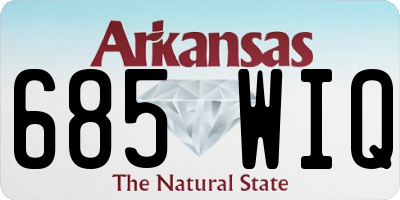 AR license plate 685WIQ