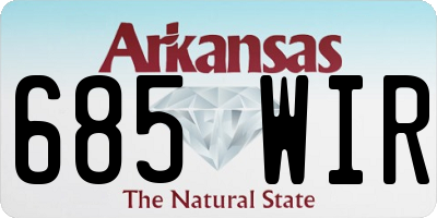 AR license plate 685WIR