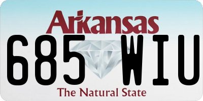 AR license plate 685WIU