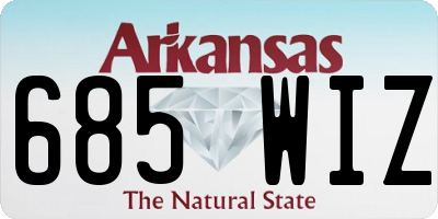 AR license plate 685WIZ