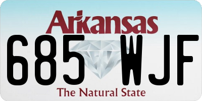 AR license plate 685WJF
