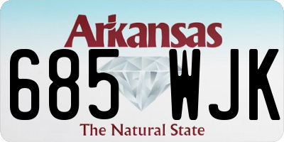 AR license plate 685WJK