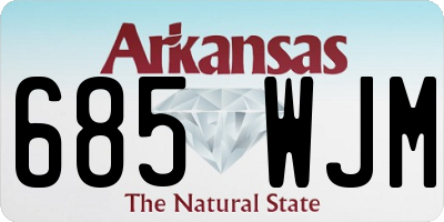 AR license plate 685WJM