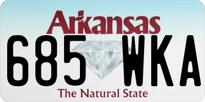 AR license plate 685WKA