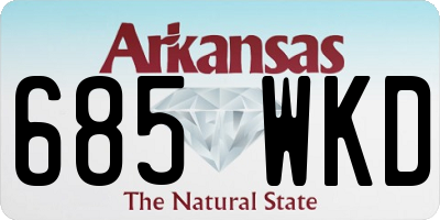 AR license plate 685WKD