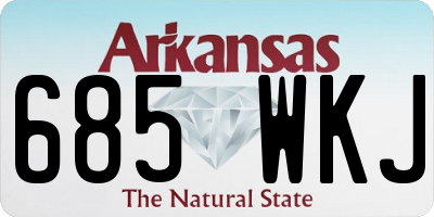 AR license plate 685WKJ