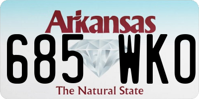 AR license plate 685WKO