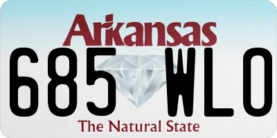 AR license plate 685WLO