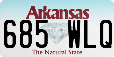 AR license plate 685WLQ