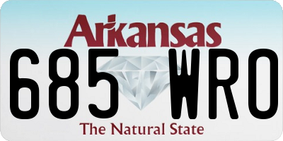 AR license plate 685WRO